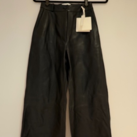 Loulou Studio - Loulou de Saison Cobe Black Leather Pants Size XS NWT - Picture 2 of 13